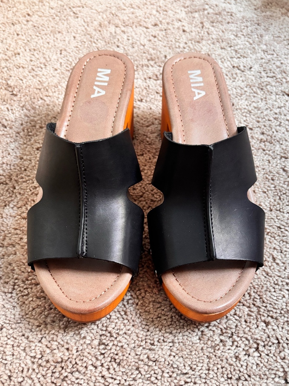 MIA Black Platform Sandals